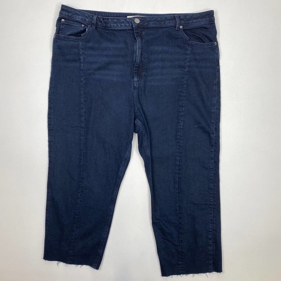 ASOS Denim Dark Wash Cropped Ankle Jeans - Picture 1 of 7